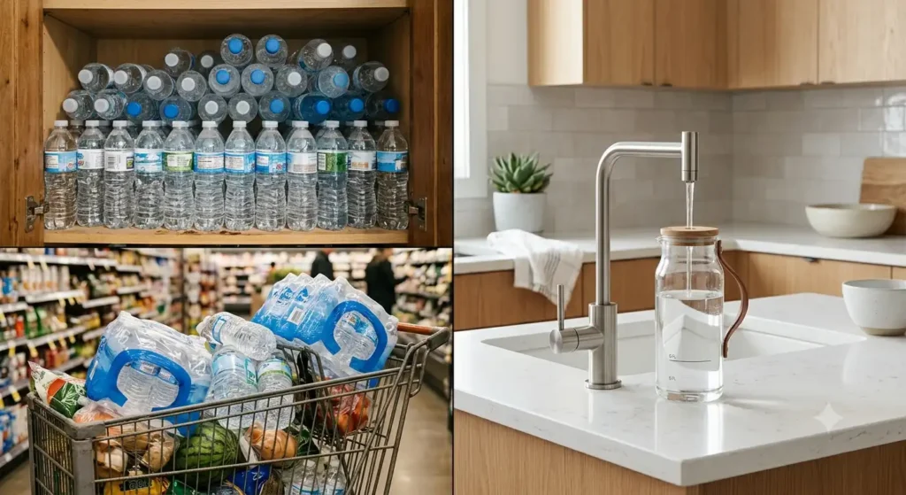 Eau en bouteille vs système d’eau potable